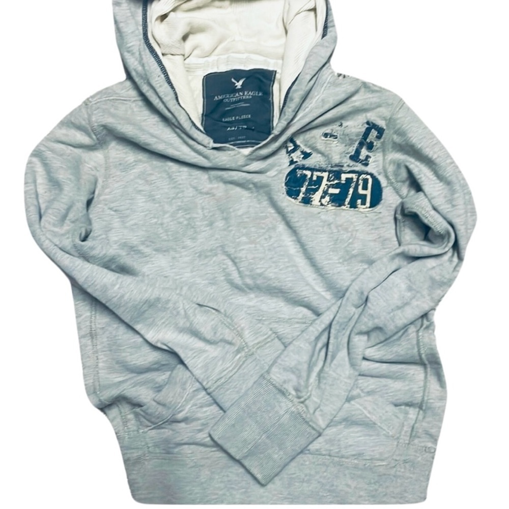 AMERICAN EAGLE OUTFITTERS vintage “EAGLE FLEECE” thermal lined hoodie size XS - Picture 2 of 4
